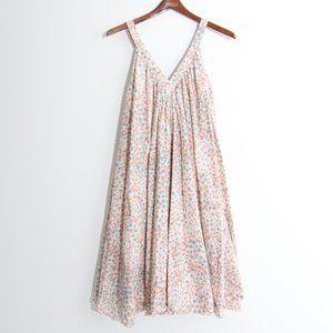 Azeeza Midi Tent Tank Dress V-Neck Polka Dot Spotted Pink Blue White One Size